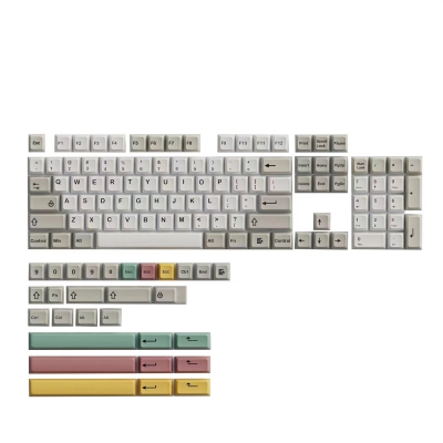 104+29 9009 Retro XDA profile Keycap Set PBT DYE Sublimation 1.75U 2U Keys for 60 61 64 84 96 87 104 108 Keyboard